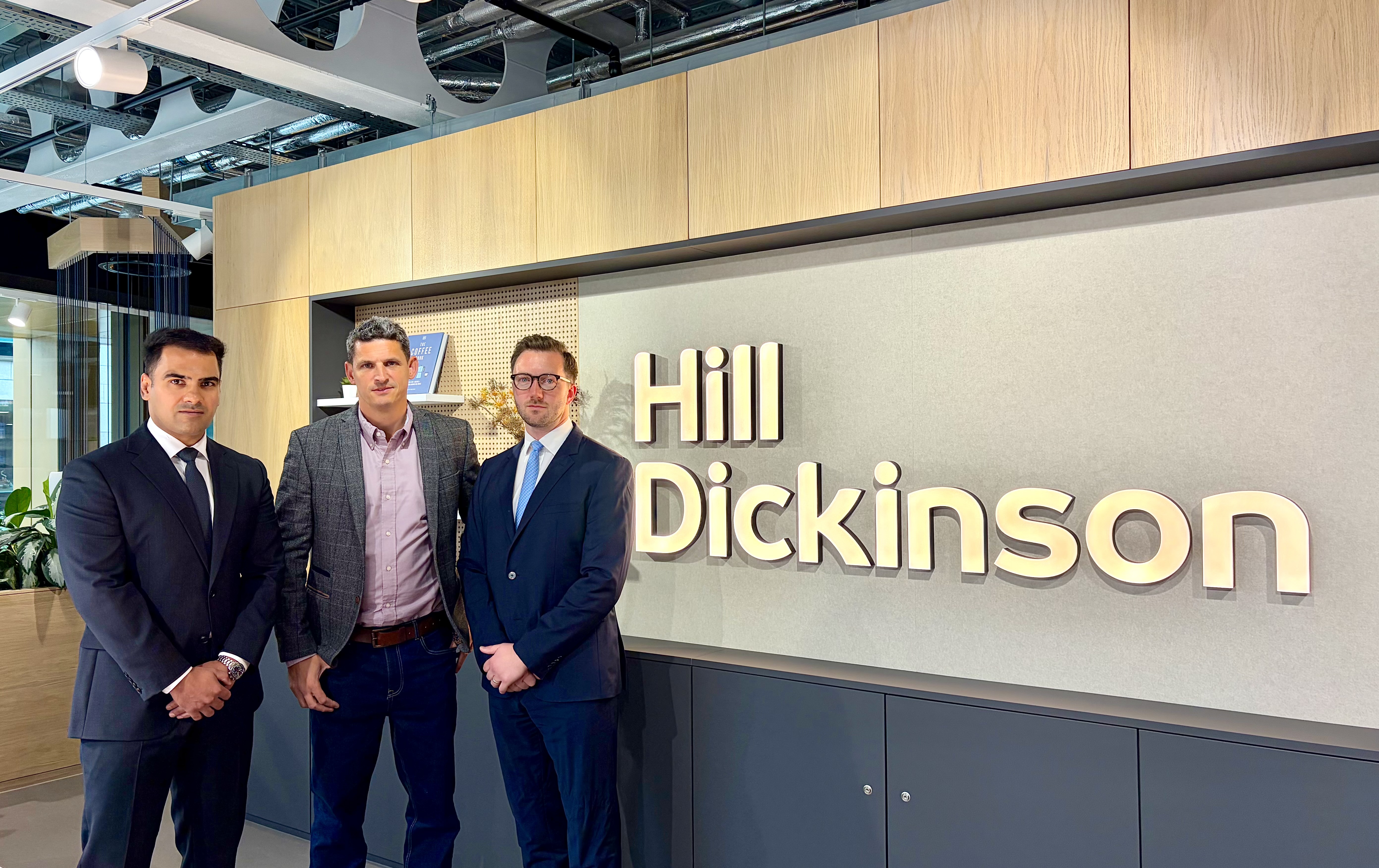 L-R Tom Mieszkowski, Glenn Hayes (Deputy Head of Leeds), Mike O'Halloran