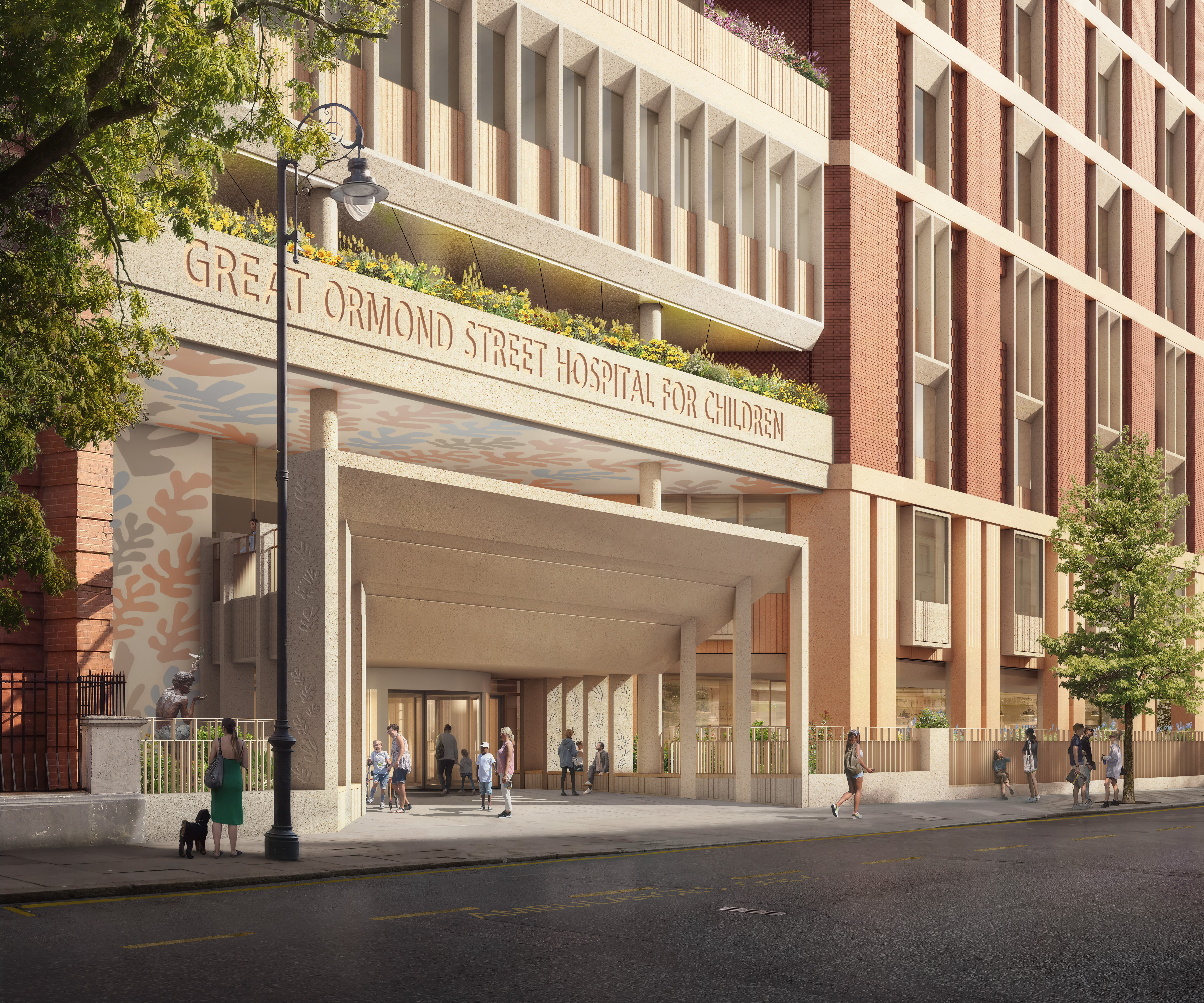 Hospital building entrance