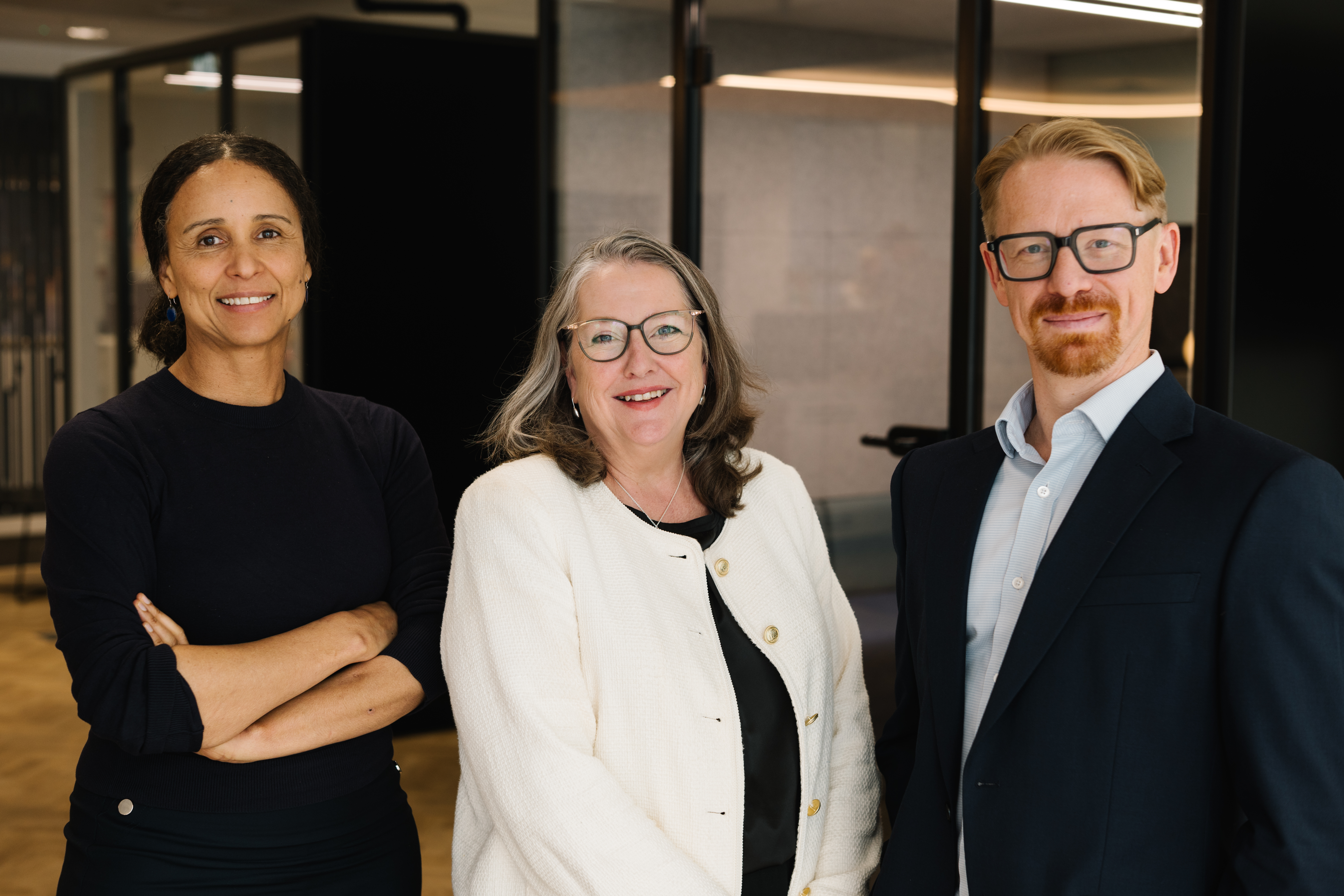 L-R Monica Macheng, Clare Auty and Carl May-Smith