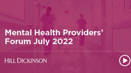 Mental Health Providers' Forum July 2022
